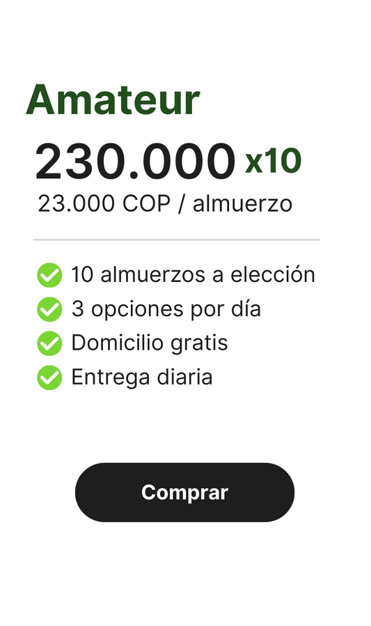10 almuerzos al mes