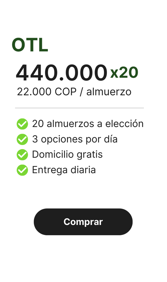 20 almuerzos