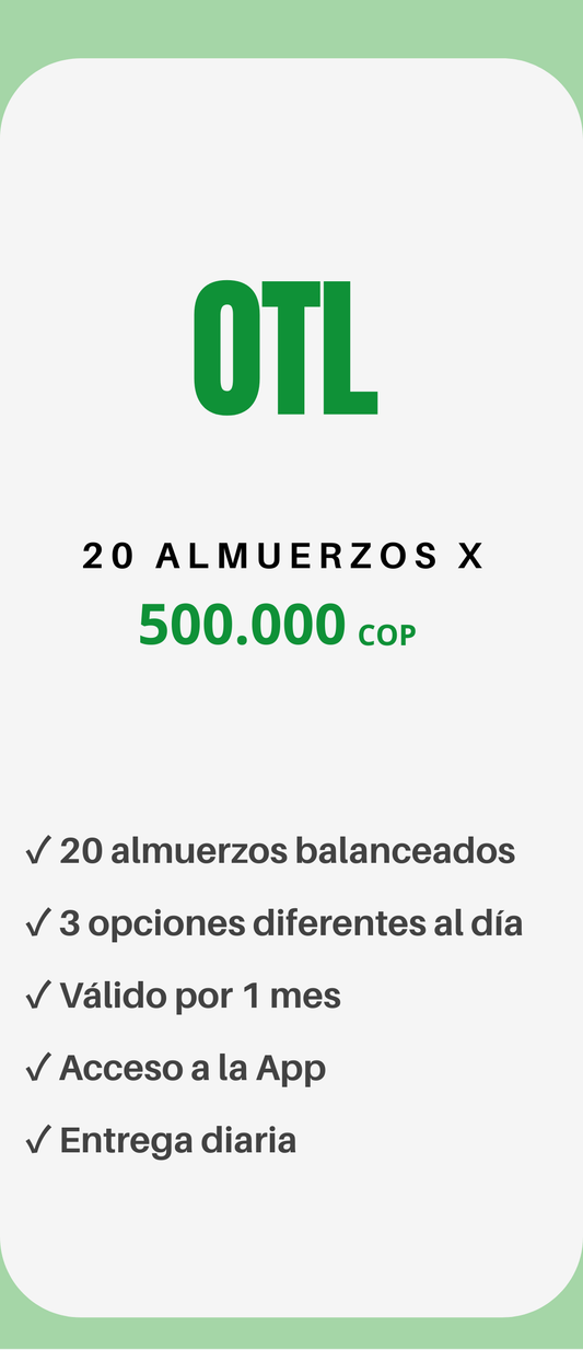 20 almuerzos