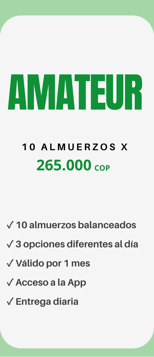 10 almuerzos al mes